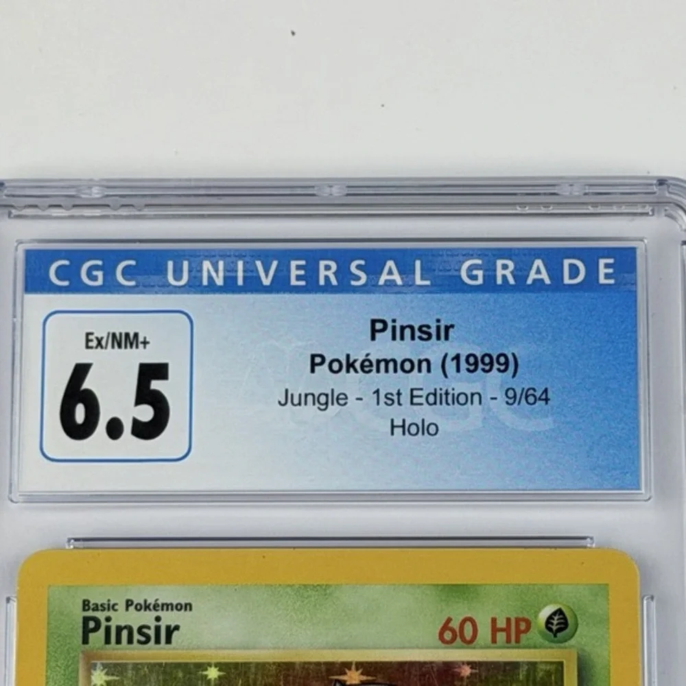 Pinsir‎ Holo 1st Edition 9/64 CGC 6.5 Blue Label TCG 1999 Pokemon Jungle Vintage